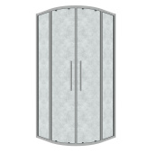 Душ.ограждение 301.K33.02.1010.10.02 Cosmo (100*100*195) полукруг,раздвижн,хром,стекло шиншилла,1мес. (301.K33.02.1010.10.02)