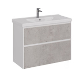 Тумба Lemark COMBI 100 см под 1 раковину, подвесная/напольная, 2 ящика, цвет фасада: Бетон, цвет корпуса: Белый глянец (LM03C100T-Beton) Тумба Lemark COMBI 100 см под 1 раковину, подвесная/напольная, 2 ящика, цвет фасада: Бетон, цвет корпуса: Белый глянец (LM03C100T-Beton)