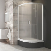Душевой уголок полукруглый Ravak Blix BLCP4-80 Sabina белый+грейп (3B240140ZG)