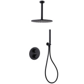 Душевая система ABBER Wasser Kreis скрытого монтажа без излива, черная матовая (AF8121B)