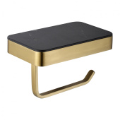 Бумагодержатель с полкой для телефона ABBER Westen золото (AA1730G)