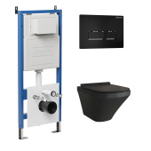 Комплект 3 в 1: инсталляция 900.K31.01.000+клавиша 700.K31.03.210.210 черный матов+унитаз GR-4440BMS (97.4440BMS.03.210)