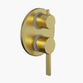 Смеситель для ванны PAINI Brera встраиваемый, брашированное золото PVD (PJ) (74PJ6911)