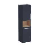 Пенал высокий Vitra Root 40 см с корзиной для белья, матовый темно-синий, левосторонний (68008)