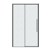 Дверь в нишу 100.K33.01.140.21.02 Galaxy (140*195) черный матовый, стекло шиншилла, 1 место (100.K33.01.140.21.02)