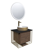 Тумба Grossman подвесная "ВИНТАЖ-70 см" с 1-м ящ. веллингтон/металл золото (ум.GR-3013) (107008) Тумба Grossman подвесная "ВИНТАЖ-70 см" с 1-м ящ. веллингтон/металл золото (ум.GR-3013) (107008)