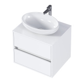 Тумба 1Marka Veil 60П (590х560х450) 2я белая аляска (Ц0000034031)