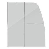 Шторка для ванны GR-100/2 (140*120) алюминиевый профиль, стекло ПРОЗРАЧНОЕ 6мм 1 место (GR-100/2)