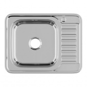 Мойка, нержавеющая сталь, полированная, чаша слева, 650*500, Basic, IDDIS (BAS65PLi77)