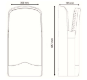Сушилка для рук Nofer V-JET автоматическая 1760 W Белая (01303.W)