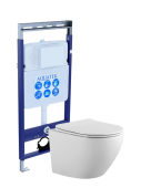 Set AQUATEK ЕВРОПА (рама INS-0000010 Easy Fix 50+звукоизоляционная прокладка+унитаз ЕВРОПА AQ1901-00+тонкое сиденье с механизмом плавного закрывания) (SET ЕВРОПА Easy Fix)