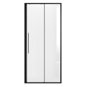 Дверь в нишу NG-84-11AB (110*195) черный матовый, стекло прозрачное, 1 место (NG-84-11AB)