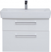 Тумба подвесная с умывальником Q-80, белый глянец - Q MAX 80 (77.0007W)