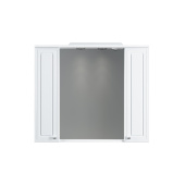 Damixa Palace One, зеркало, частично зеркальный шкаф, 85 см, с подсветкой, белый, глянец (M41MPX0851WG)