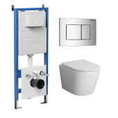 Комплект 3 в 1: инсталляция 900.K31.01.000+клавиша 700.K31.04.10M.10M хром глянцевый+унитаз GR-4478S (97.4478S.04.10M)