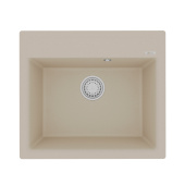 Кухонная мойка Lemark HANKA 570 врезная прямоугольная из кварцгранита цвет: Бежевый (9910014)