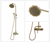 Комплект для душа Bronze de Luxe одноручковый (без излива) (душ ЦВЕТОК) WINDSOR (10118/1F)