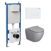 Комплект 3 в 1: инсталляция 900.K31.01.000+клавиша 700.K31.03.000.000 белый глянц.+унитаз GR-4411GMS (97.4411GMS.03.000)