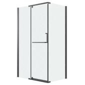 Душ.ограждение 120.K33.03.1080.21.02 Pragma (100*80*195) черный матовый, стекло шиншилла, 2 места (120.K33.03.1080.21.02)