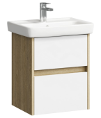 Подвесная тумба Aqwella City в цвете дуб балтийский с двумя ящиками с умывальником (CI0105DB)