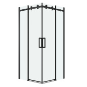 Душ.ограждение 300.K33.04.9090.21.00 Classic (90*90*195) квадрат,раздвижн,черн.мат,стекло прозрачное 2 места (300.K33.04.9090.21.00)
