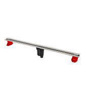 Желоб BERGES водосток SUPER Slim 1000, матовый хром, S-сифон D50/105 H50 вертикальный (090055)
