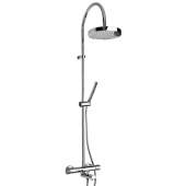Душевая система PAINI Cox 200 мм, с изливом и термостатом, хром CROMO3 (CR) (78CR687TH1KM)
