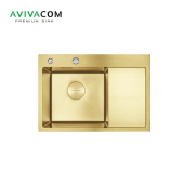 Кухонная мойка AVIVACOM 65*48 нано-золото, левая (NG6548L)