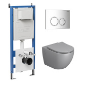 Комплект 3 в 1: инсталляция 900.K31.01.000+клавиша 700.K31.01.100.100 хром глянцев+унитаз GR-4411BMS (97.4411BMS.01.100)