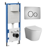 Комплект 3 в 1: инсталляция 900.K31.01.000+клавиша 700.K31.05.12M.12M хром сатиновый+унитаз GR-4478S (97.4478S.05.12M)