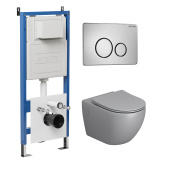 Комплект 3 в 1: инсталляция 900.K31.01.000+клавиша 700.K31.05.12M.12M хром сатинов+унитаз GR-4411BMS (97.4411BMS.05.12M)