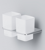 Двойной стеклянный стакан с настенным держателем AM.PM Inspire 2.0 (A50A343400)