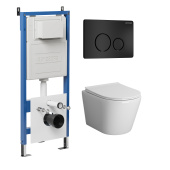 Комплект 3 в 1: инсталляция 900.K31.01.000+клавиша 700.K31.05.21M.21M черный матовый+унитаз GR-4478S (97.4478S.05.21M)