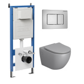 Комплект 3 в 1: инсталляция 900.K31.01.000+клавиша 700.K31.04.12M.12M хром сатинов+унитаз GR-4411BMS (97.4411BMS.04.12M)