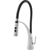 Смеситель для кухни PAINI Barolo гибкий, хром/черный (A9CR557LMKM)