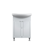 Damixa Palace One, база на ножках с раковиной, 60см, двери, белый, глянец (M41-FSX0601WG-WCC060)