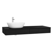 Модуль Vitra 120 см под раковину с выдвижным ящиком, левосторонний, черный дуб (65679)