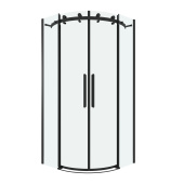 Душ.ограждение 301.K33.04.9090.21.00 Classic (90*90*195) полукруг,раздвижн,черн.матов,стекло прозрачное (301.K33.04.9090.21.00)