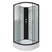 Душ.каб. NG-6703-14BK (800х800х2000) средний поддон(26см) стекло ПРОЗРАЧНОЕ черные профиля 4 места (67031414BK) Душ.каб. NG-6703-14BK (800х800х2000) средний поддон(26см) стекло ПРОЗРАЧНОЕ черные профиля 4 места (67031414BK)