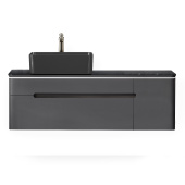 Тумба Jorno Shine 120 с Музыкальным Модулем подвесная антрацит (Shi.01.120-M/P/A)