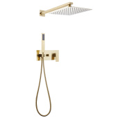 Душевая система ABBER Daheim скрытого монтажа без излива, золото матовое (AF8218G)