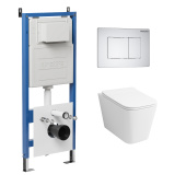 Комплект 3 в 1: инсталляция 900.K31.01.000+клавиша 700.K31.04.01M.01M белый матовый+унитаз GR-4479SQ (97.4479SQ.04.01M)