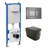 Комплект 3 в 1: инсталляция 900.K31.01.000+клавиша 700.K31.04.42M.42M графит сатин+унитаз GR-4441BMS (97.4441BMS.04.42M)