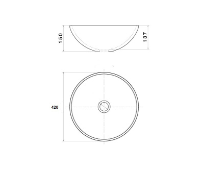 Раковина-чаша Bronze de Luxe Festival 400х400х140 (2231)