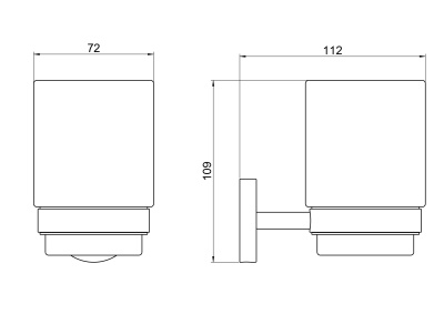 Стакан с держателем AQUATEK БЕТТА (AQ4604CR)