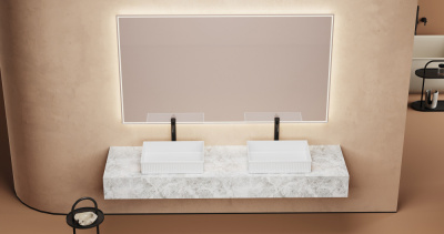 Раковина накладная ABBER Rechteck белая (AC2216)