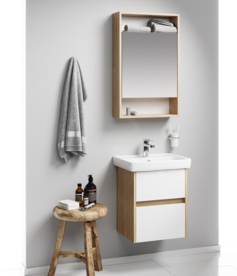 Зеркальный шкаф Aqwella City 50см (SIT0405DB)