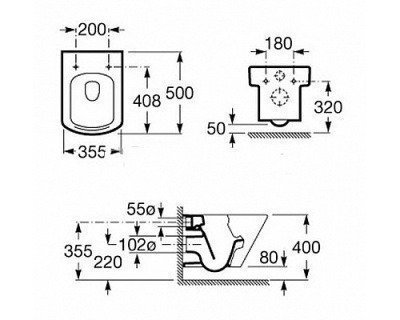 Унитаз подвесной Roca - Hall Compact (346627000)