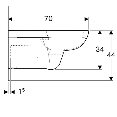 Унитаз подвесной Geberit Renova Comfort (208520000)