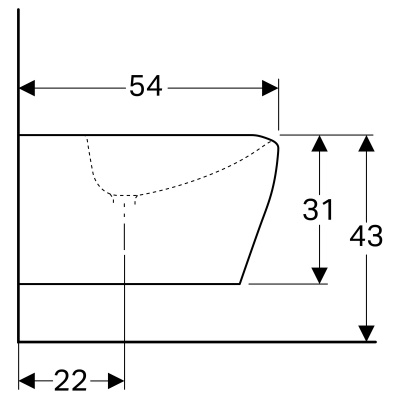 Биде подвесное Geberit 
myDay
 (235450600)